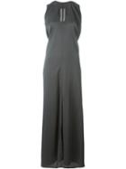 Rick Owens Slit Hem Evening Dress, Women's, Size: 42, Grey, Spandex/elastane/viscose