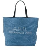 A.p.c. Logo Top-handle Tote - Blue
