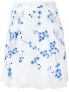 Carven Lace Overlay Skirt, Women's, Size: 36, White, Polyester/nylon
