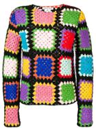 Comme Des Garçons Vintage Patchwork Effect Crochet Jumper - Black