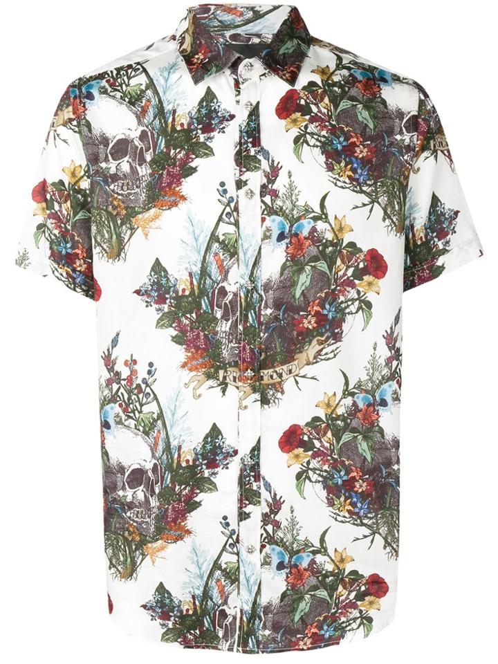 John Richmond Printed Short-sleeved Shirt - White