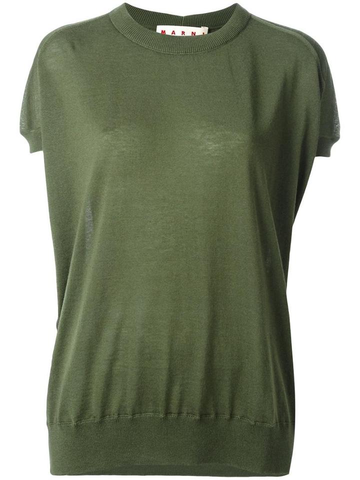 Marni - Short Sleeved Jumper - Women - Cashmere - 40, Green, Cashmere