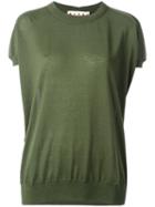 Marni - Short Sleeved Jumper - Women - Cashmere - 40, Green, Cashmere