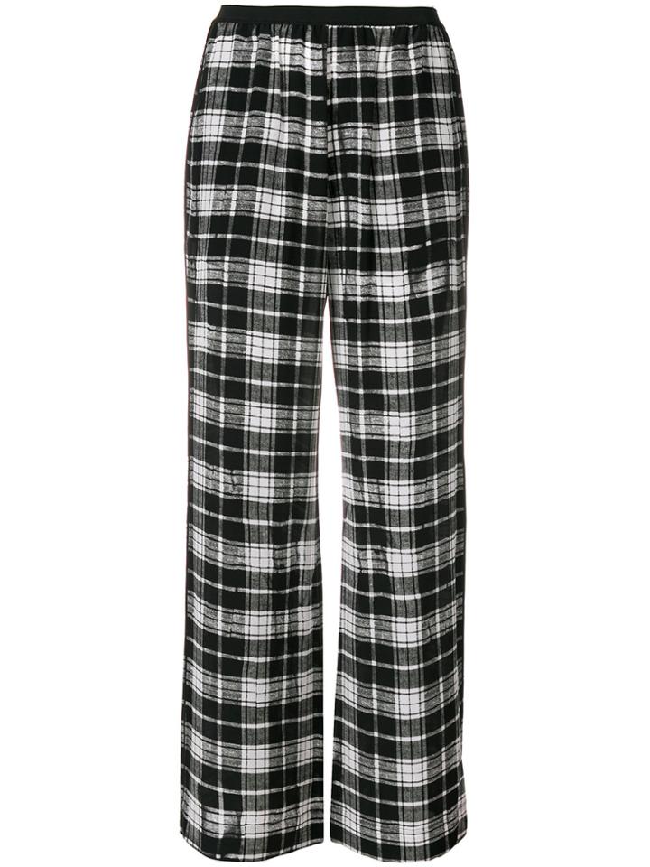 Marc Jacobs Straight Leg Check Trousers - Black