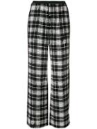Marc Jacobs Straight Leg Check Trousers - Black
