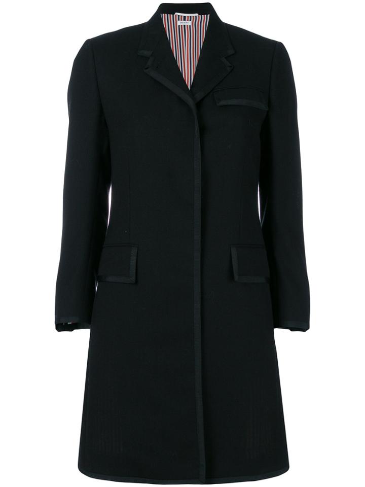 Thom Browne Classic Chesterfield With Grosgrain Tipping In 2 Ply