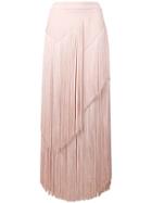 Stella Mccartney Eyewear Fringed Midi Skirt - Pink