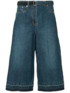 Sacai Cropped Denim Culottes - Blue