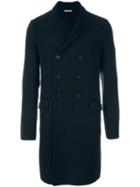Massimo Alba Double Breasted Coat, Men's, Size: 54, Blue, Wool/viscose