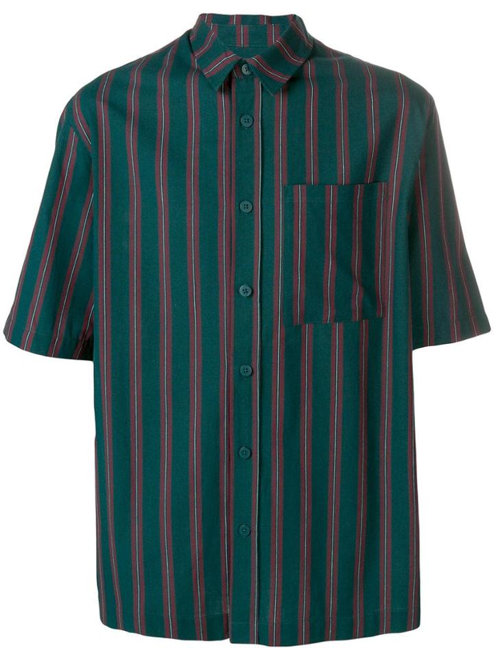 Han Kj0benhavn Striped Box Shirt - Green