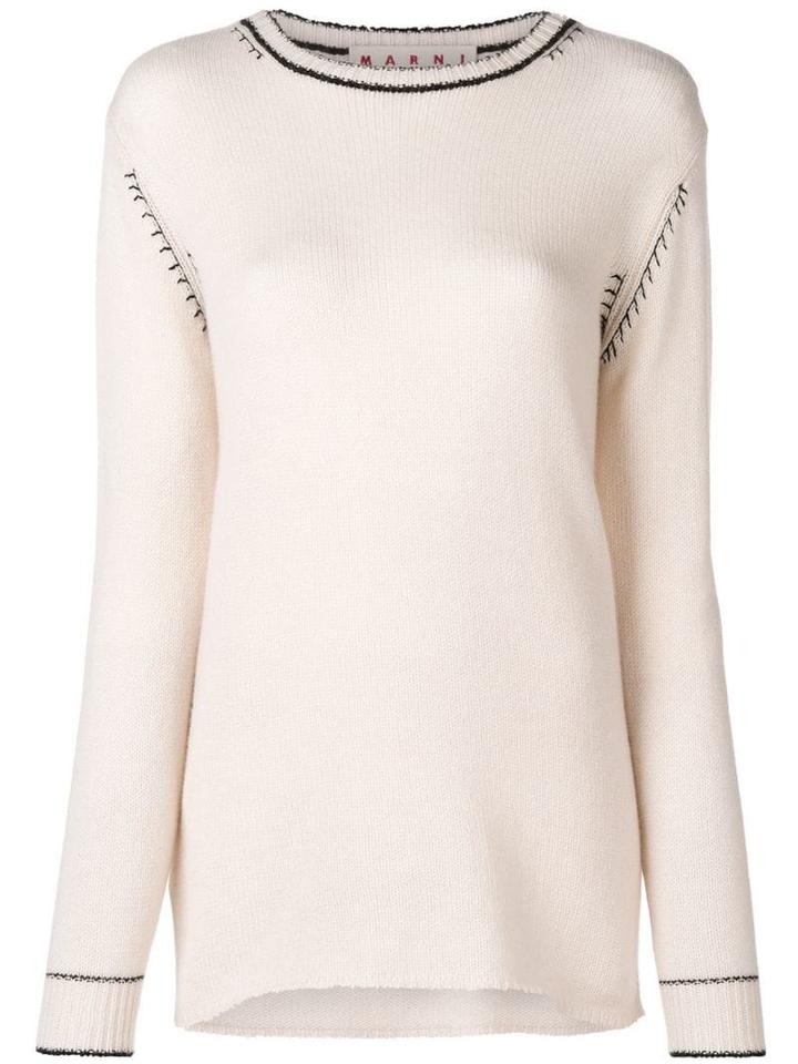 Marni Contrast-stitch Jumper - Neutrals