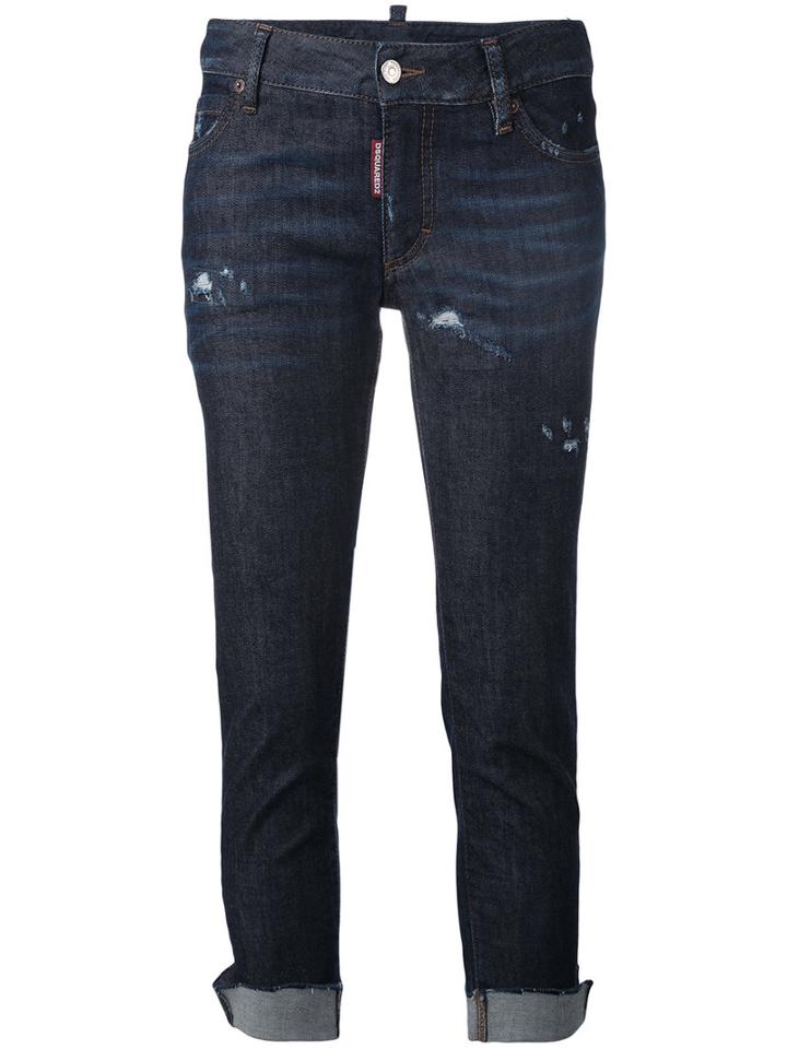 Dsquared2 - Cool Girl Everyday Cropped Jeans - Women - Cotton/spandex/elastane - 38, Blue, Cotton/spandex/elastane