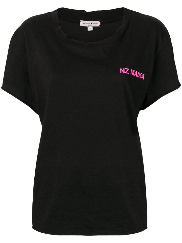 Natasha Zinko Distressed Vljubilas T-shirt - Black