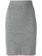 Thom Browne Rwb Tipping Rib Pencil Skirt - Grey