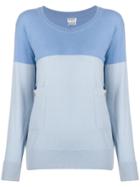 Chanel Pre-owned 1990s Two-tone Jumper - Blue