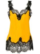 Gold Hawk Lace Trimmed Top - Yellow