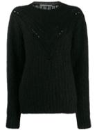 Alberta Ferretti Textured-knit Jumper - Black