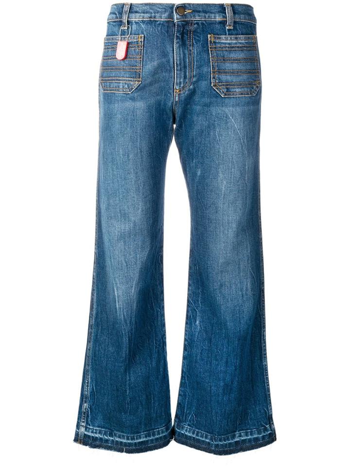Philosophy Di Lorenzo Serafini Cropped Flared Jeans - Blue