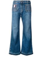 Philosophy Di Lorenzo Serafini Cropped Flared Jeans - Blue