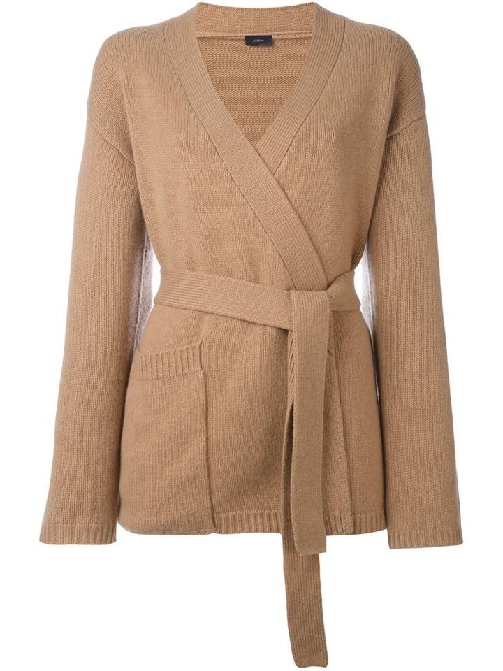 Joseph Belted Cardigan, Women's, Size: Xs, Brown, Cashmere