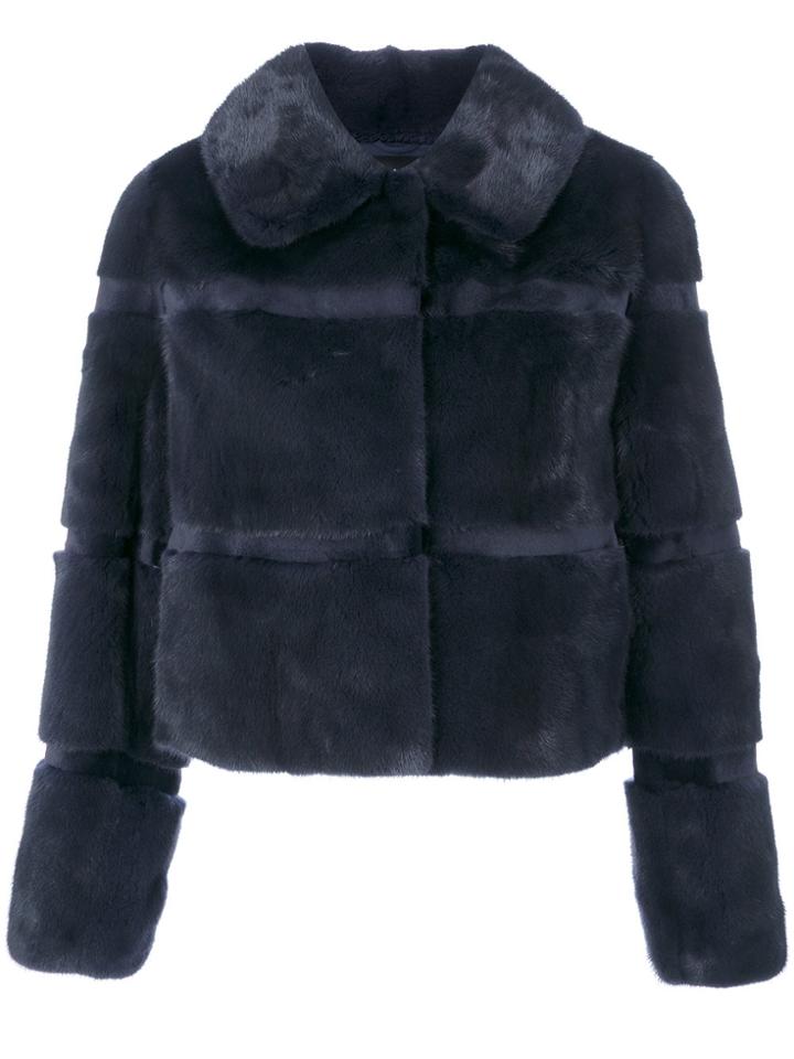 Cara Mila Laura Mink Jacket - Blue