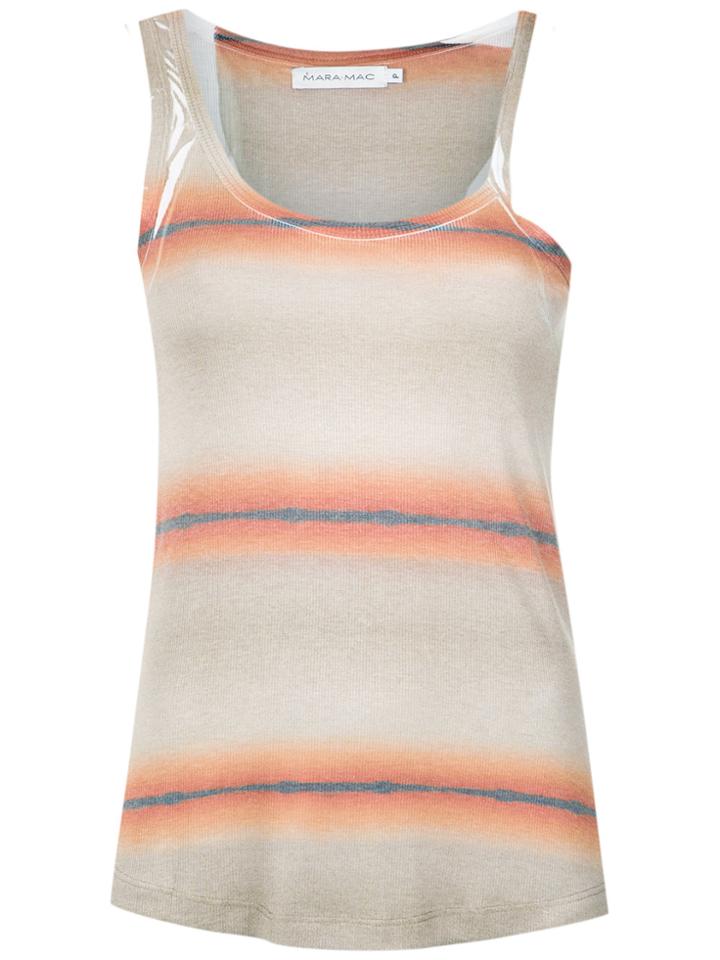 Mara Mac Striped Asymmetric Tank Top - Unavailable