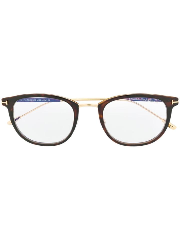 Tom Ford Eyewear Classic Square Glasses - Brown