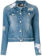 Love Moschino Floral Pattern Distressed Jacket - Blue