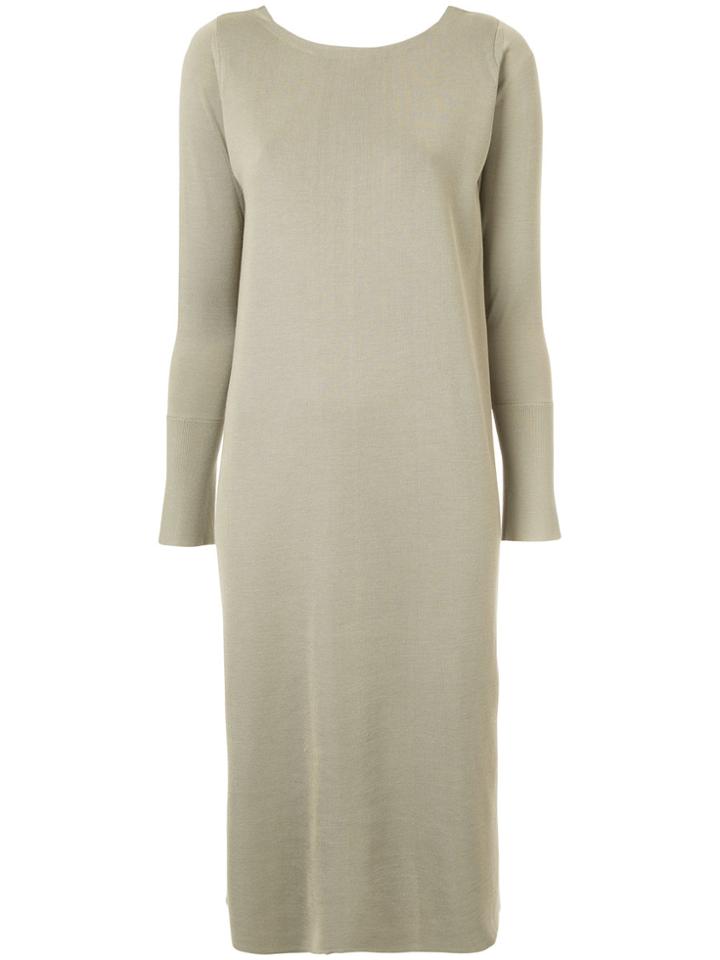 Des Prés Boat Neck Midi Dress - Green