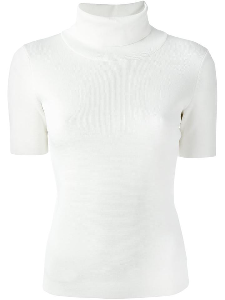Neil Barrett Roll Neck Sweater, Women's, Size: Xs, White, Viscose/nylon