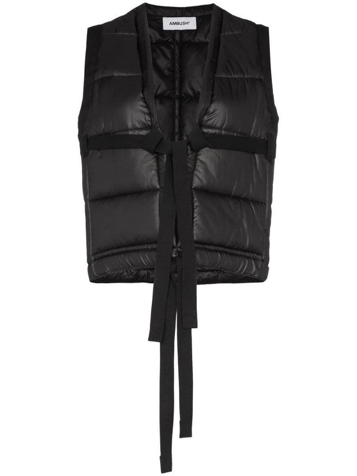 Ambush Tie-front Padded Gilet - Black