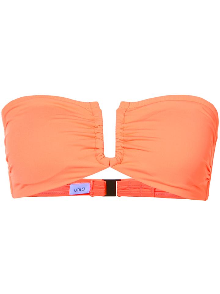 Onia Genevieve Bandeau Bikini Top - Yellow & Orange