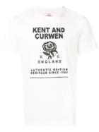 Kent & Curwen Logo Rose Band Printed T-shirt - White