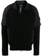Stone Island Knit Paneled Jacket - Black