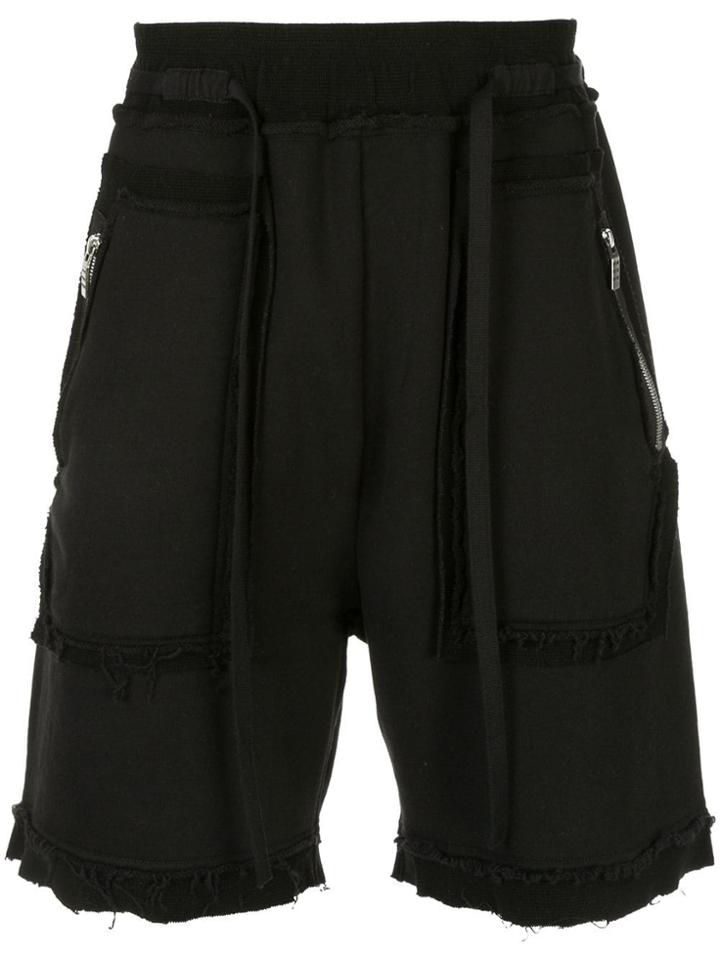 Carpe Diem Elasticated Track Shorts - Black