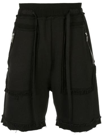 Carpe Diem Elasticated Track Shorts - Black