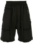Carpe Diem Elasticated Track Shorts - Black