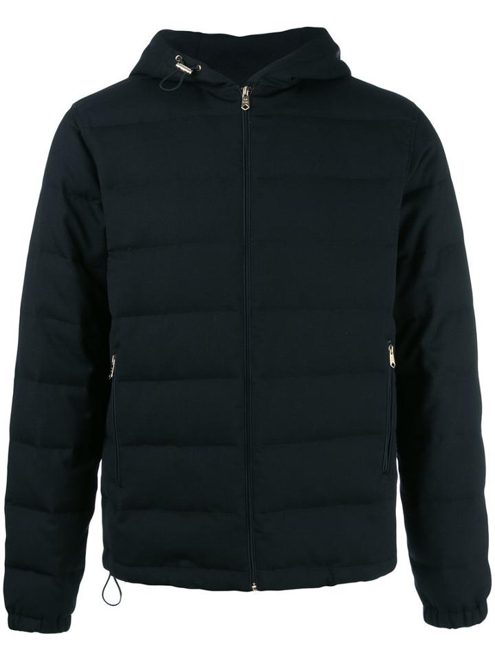 Paul Smith Hooded Padded Jacket, Men's, Size: Xl, Blue, Wool/nylon/feather Down