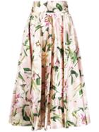 Dolce & Gabbana Floral Print Skirt - Pink