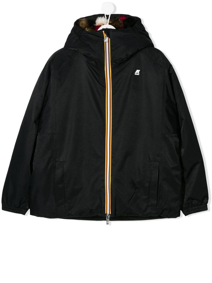 K Way Kids Teen Marie Hooded Jacket - Black
