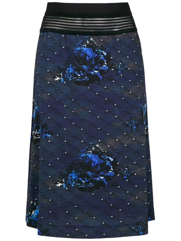 À La Garçonne Night Midi Skirt - Blue