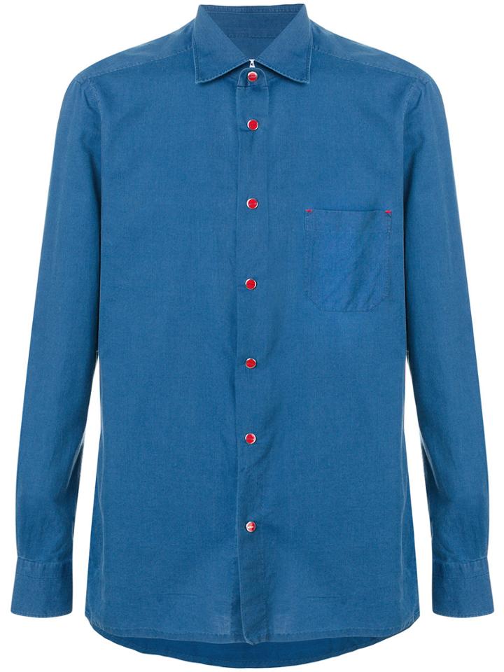 Kiton Formal Collared Shirt - Blue
