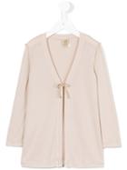 Caffe' D'orzo - Nicole Cardigan - Kids - Viscose/elastolefin - 10 Yrs, Girl's, Nude/neutrals