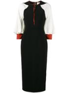 Roksanda Atlen Keyhole Dress, Women's, Size: 14, Black, Silk/polyester/spandex/elastane/viscose