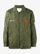 White Mountaineering - Embroidered Quilted Jacket - Men - Polyester - 1, Green, Polyester