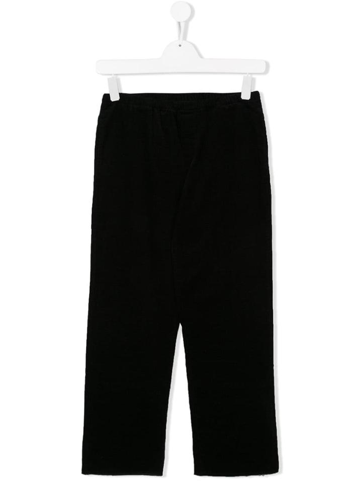 Touriste Teen Corduroy Straight-leg Trousers - Black