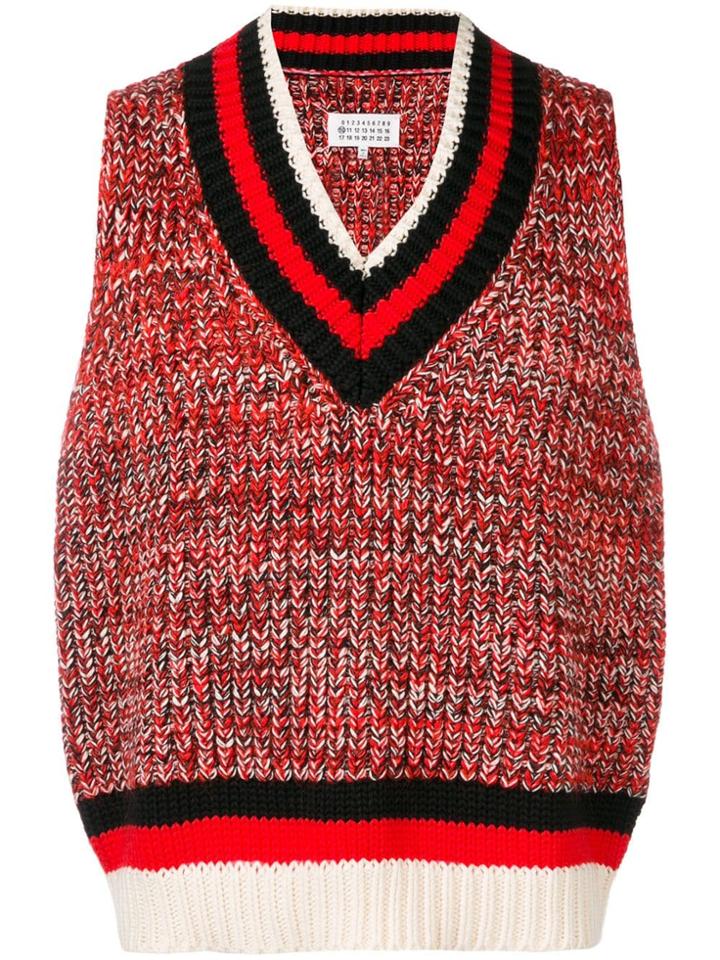 Maison Margiela Sleeveless Sweater - Red