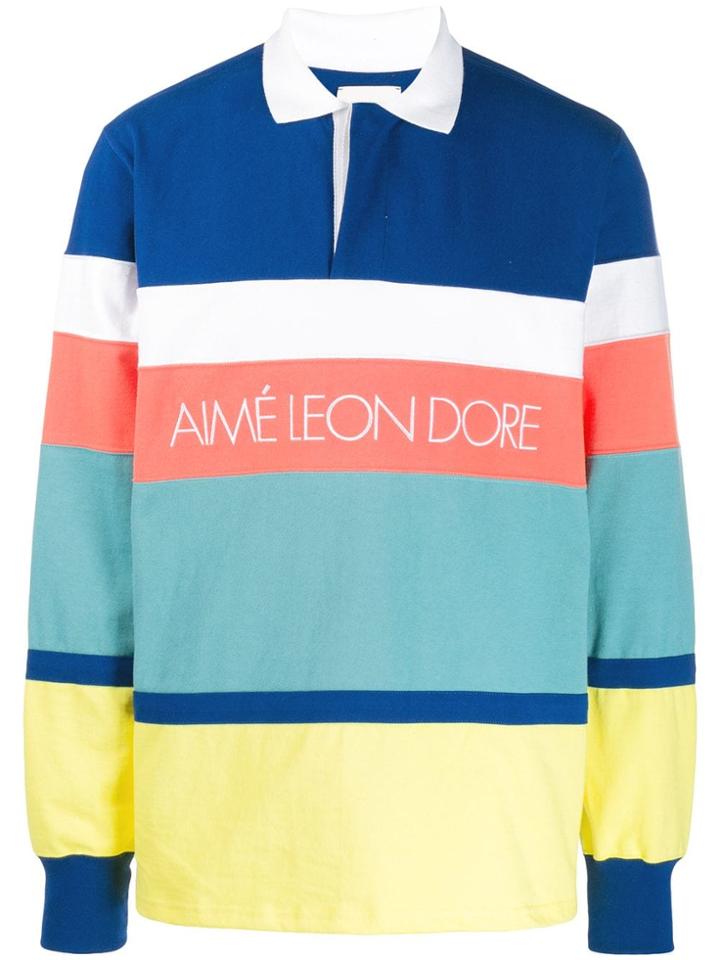 Aimé Leon Dore Embroidered Logo Rugby Top - Blue