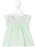 Knot - Earth Embroidered Blouse - Kids - Cotton - 9 Mth, Green