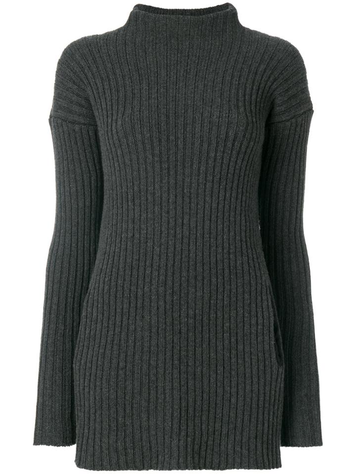 Kristensen Du Nord Funnel Neck Tunic Sweater - Grey